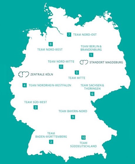 Außendienst-Teams und Regionen PubliCare